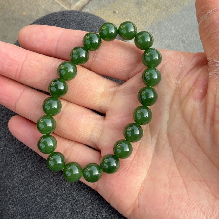 和田玉（碧玉）未镶嵌手链