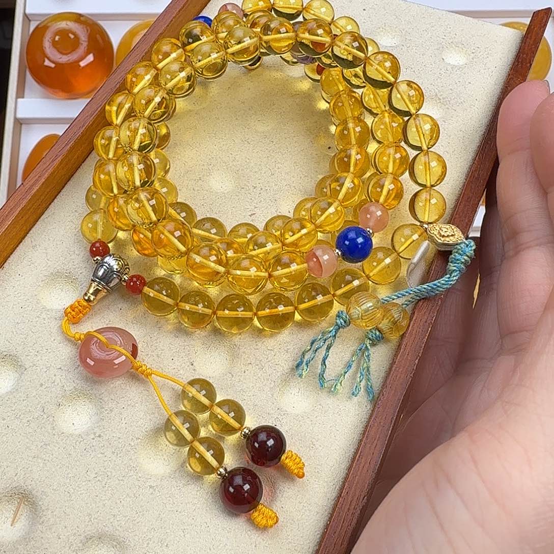 琥珀未镶嵌颈饰琥珀9mm