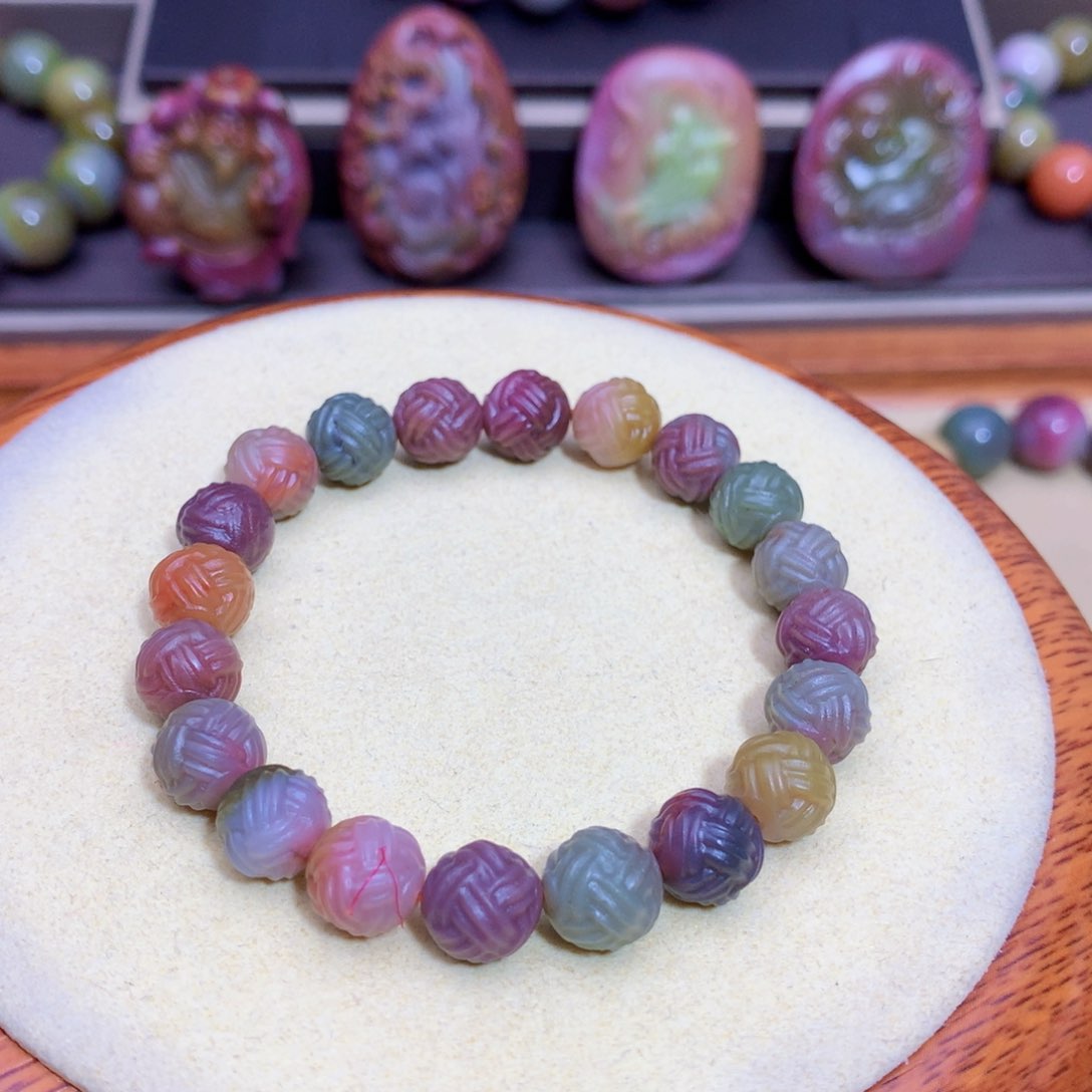 玛瑙手链未镶嵌盐源