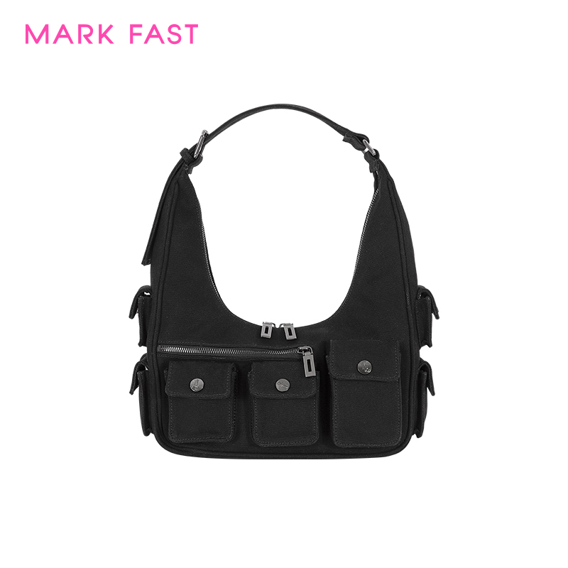MARKFAST设计师品牌时尚休闲帆布口袋腋下包M8EBWSA002