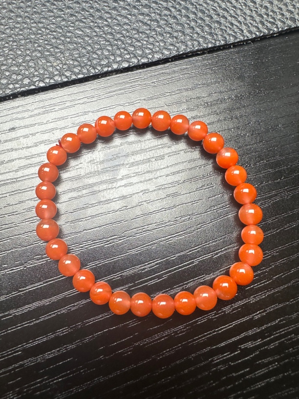 保山南红玛瑙原矿天然无优化单圈手串