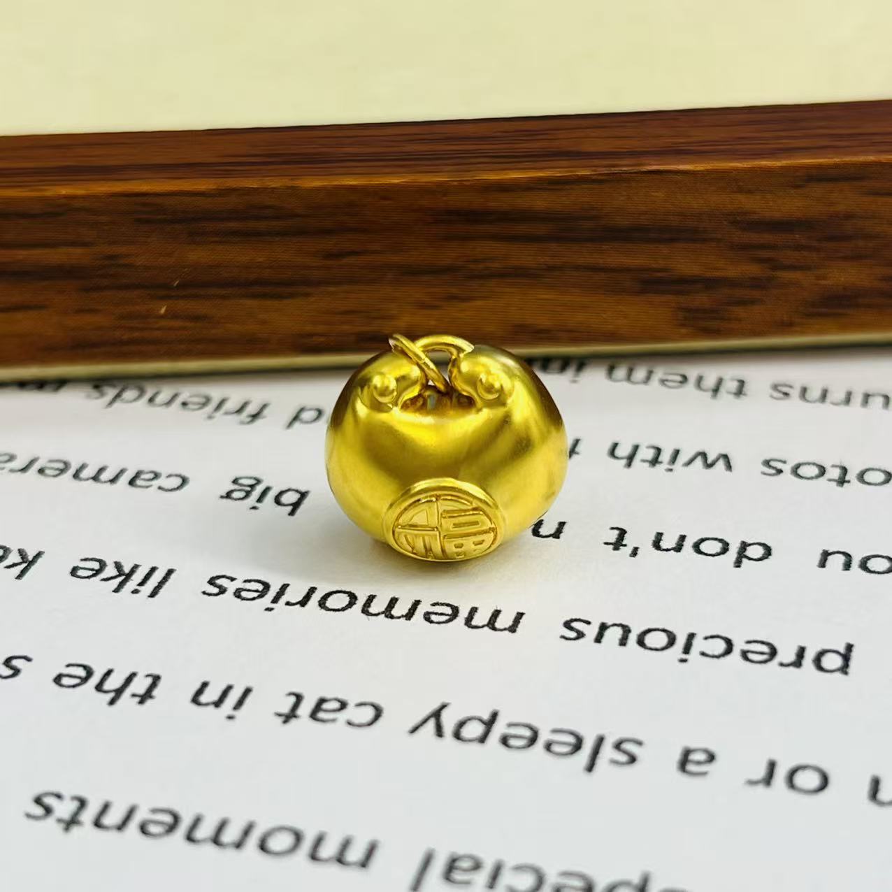 足金999小胖福元宝黄金首饰配件DP2812-0890