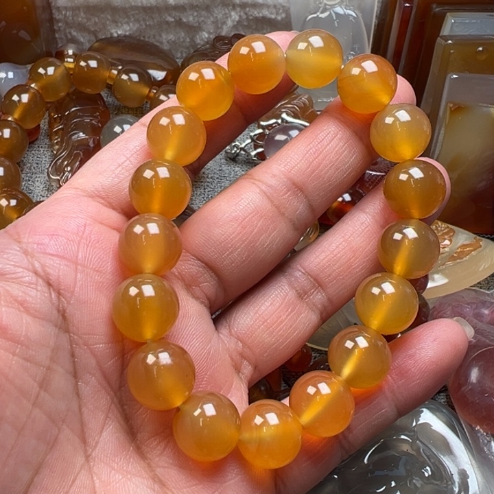 玛瑙/玉髓手链合金璟*