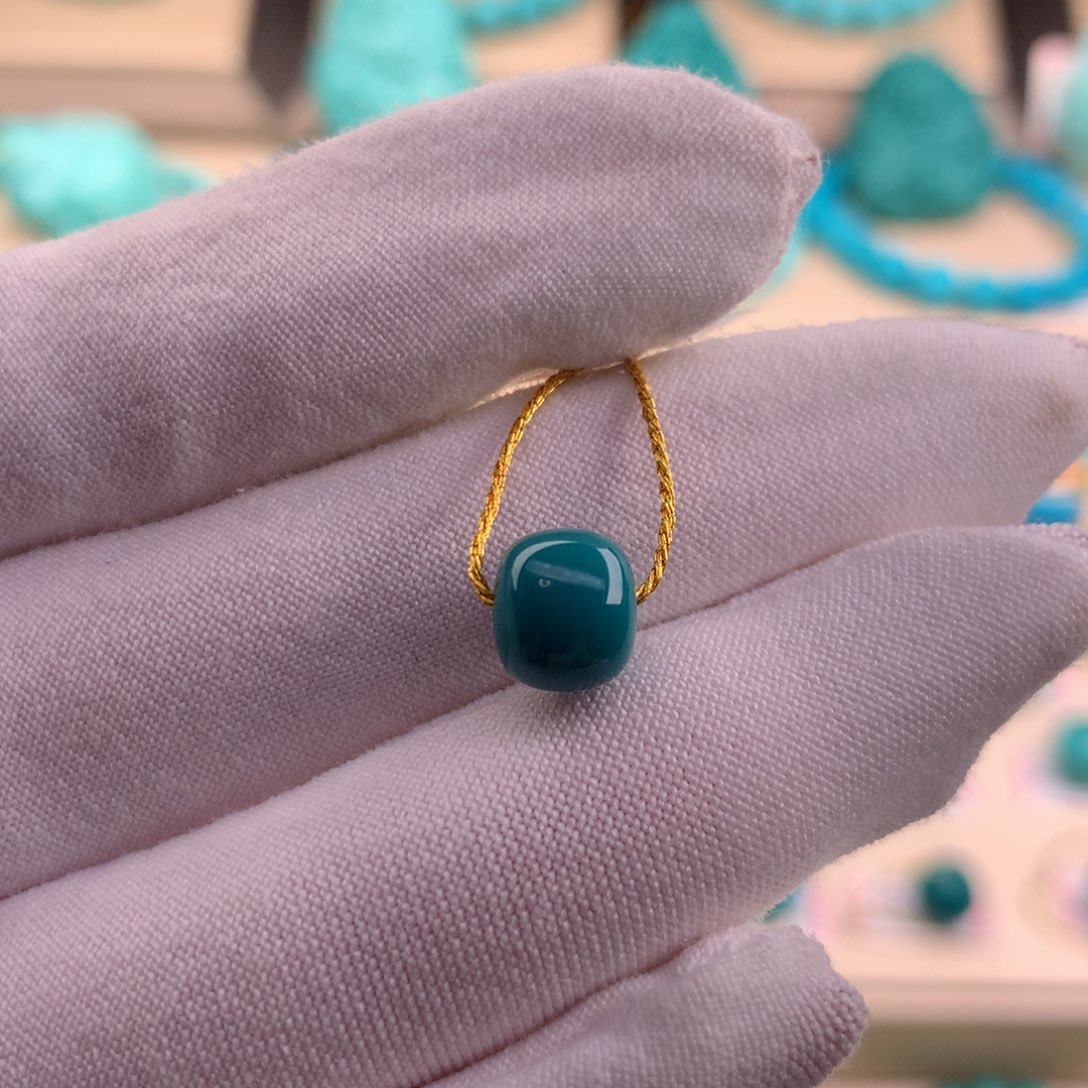 绿松石珠宝奇石未镶嵌8.2×7.1