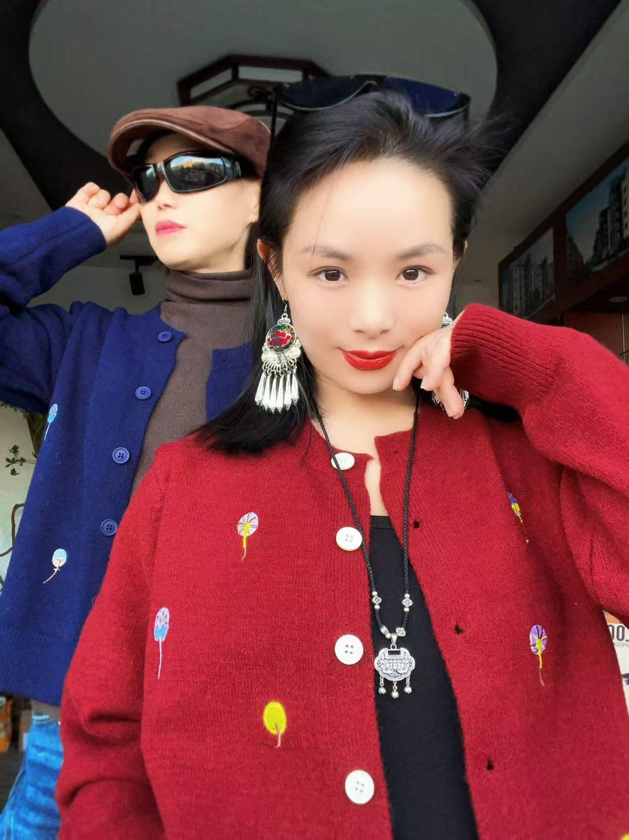 【映映优品】网红时尚简约羊毛立体糖果刺绣百搭开衫4号架