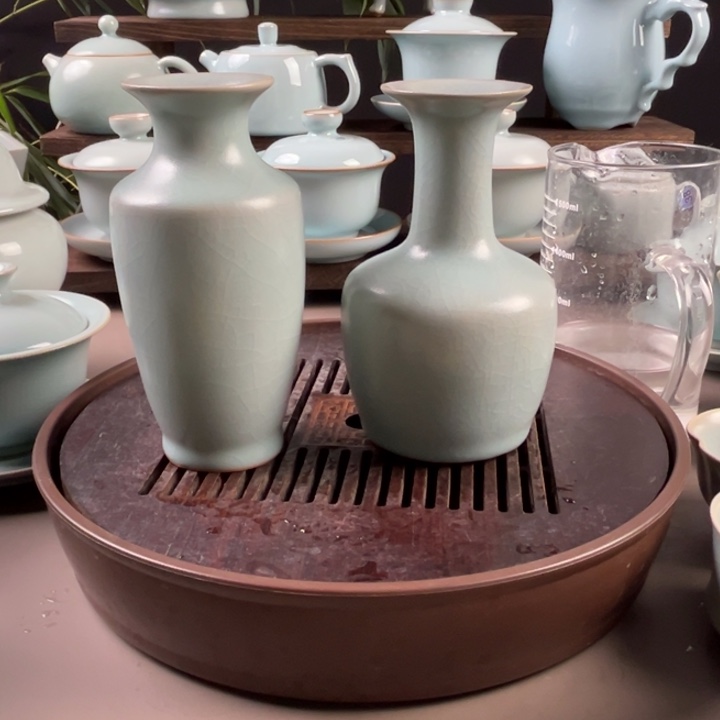 仿古釉水将军瓶摆件