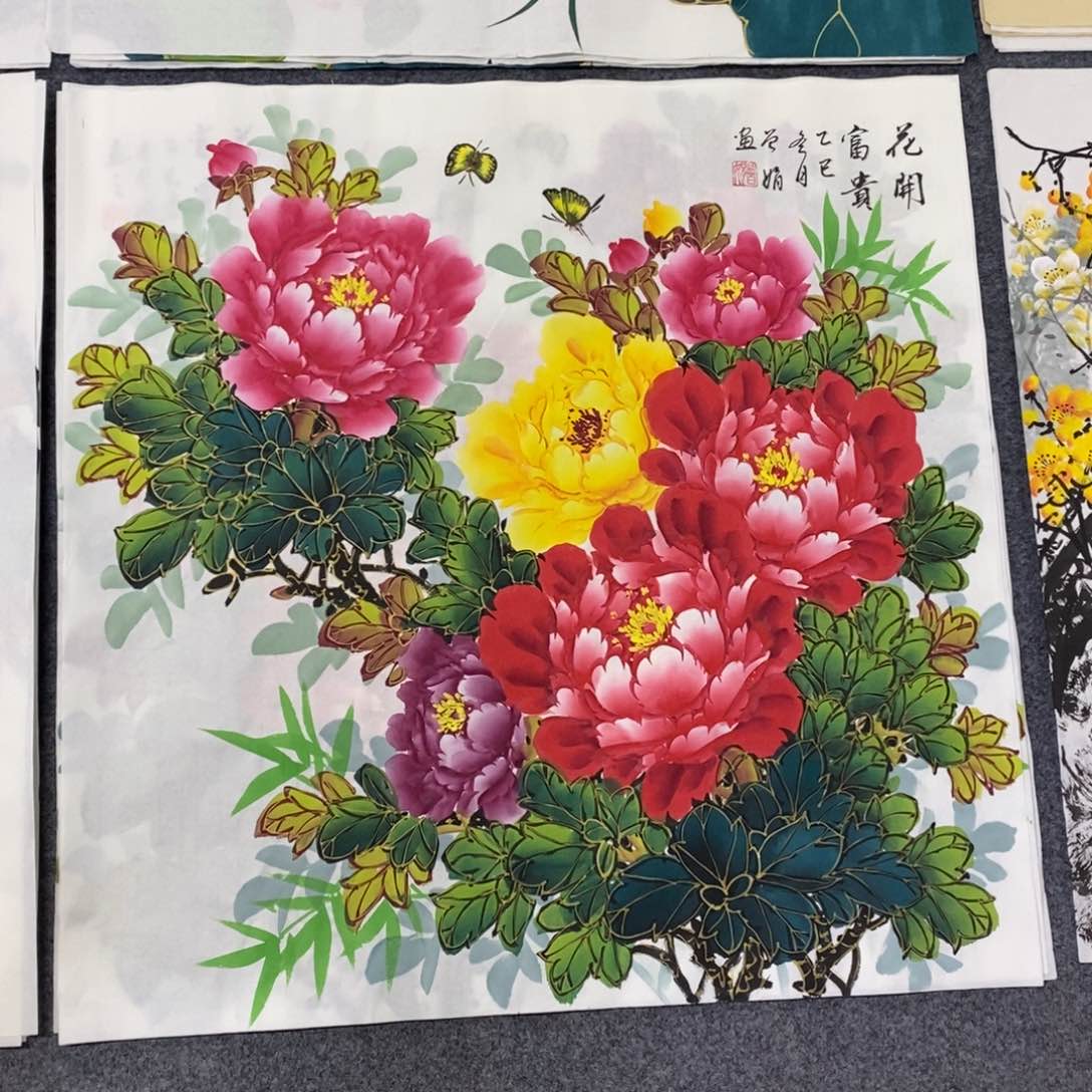 国画尺寸70✖️70精品斗方手绘画