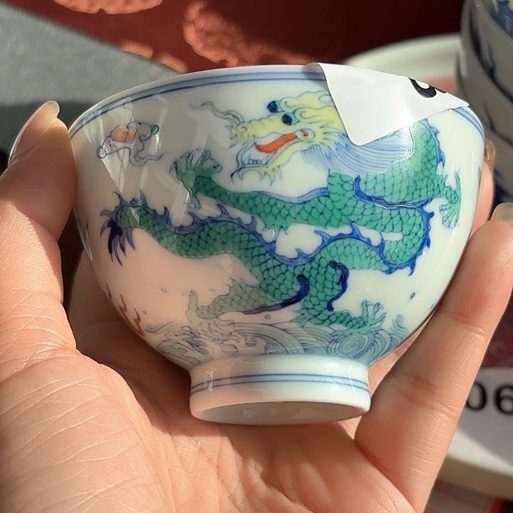 清**畔手工手绘茶具微瑕448