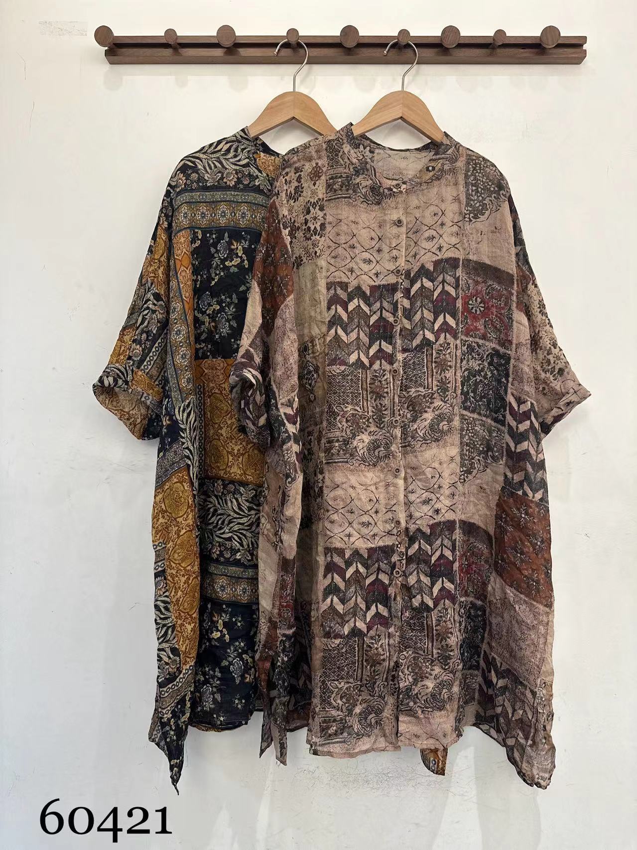 新中式苎麻连衣裙复古宽松百搭新中式