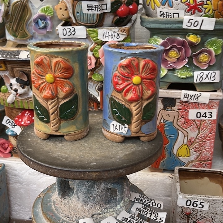 粗陶材质多肉花盆