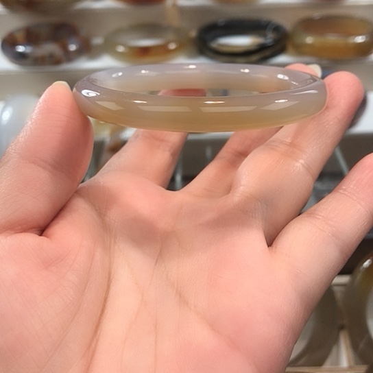 玛瑙/玉髓未镶嵌手镯（圆镯）5号