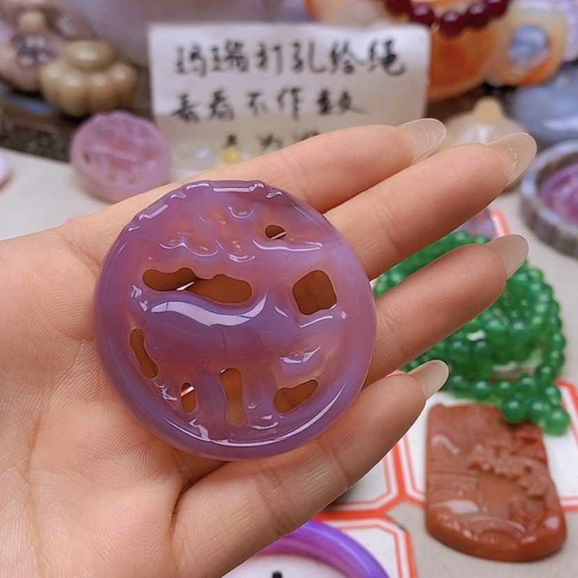 【闪购商品】未镶嵌玛瑙/玉髓珠宝半成品老***飙