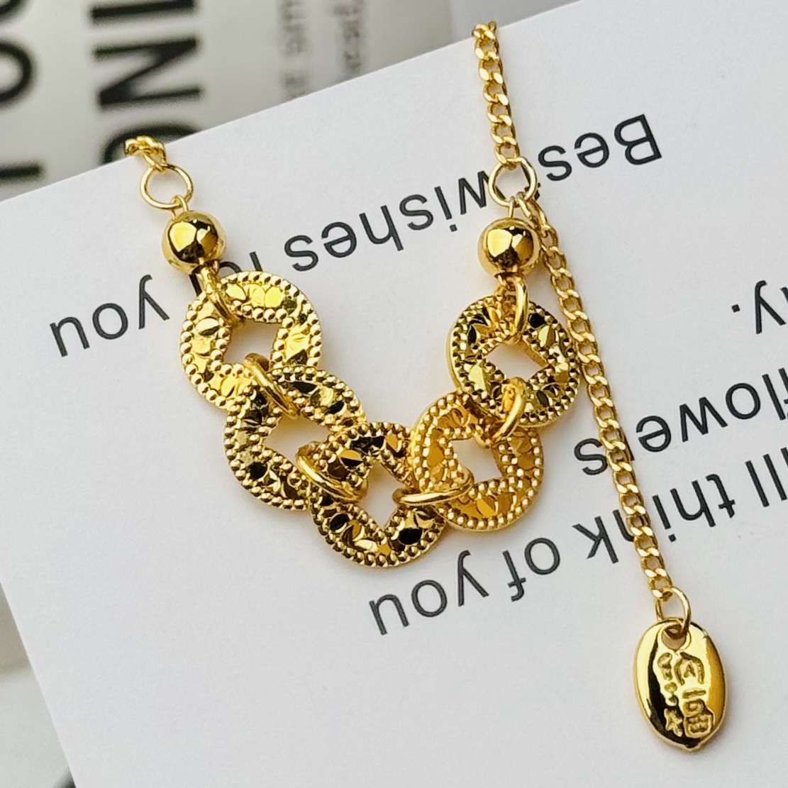 10391-碎碎冰五帝钱项链