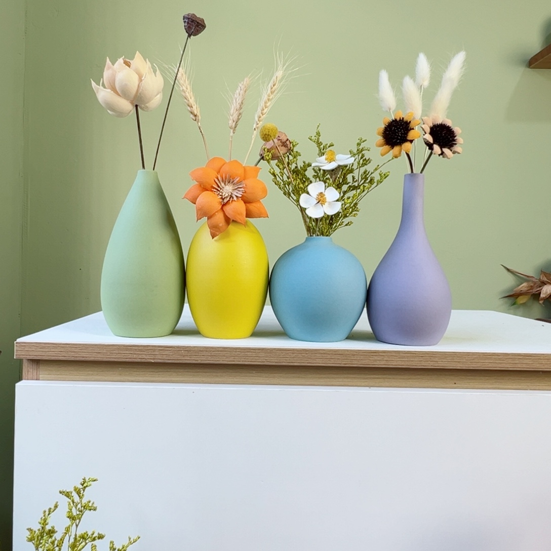 摆件陶瓷花瓶带花高度20-30厘米左右