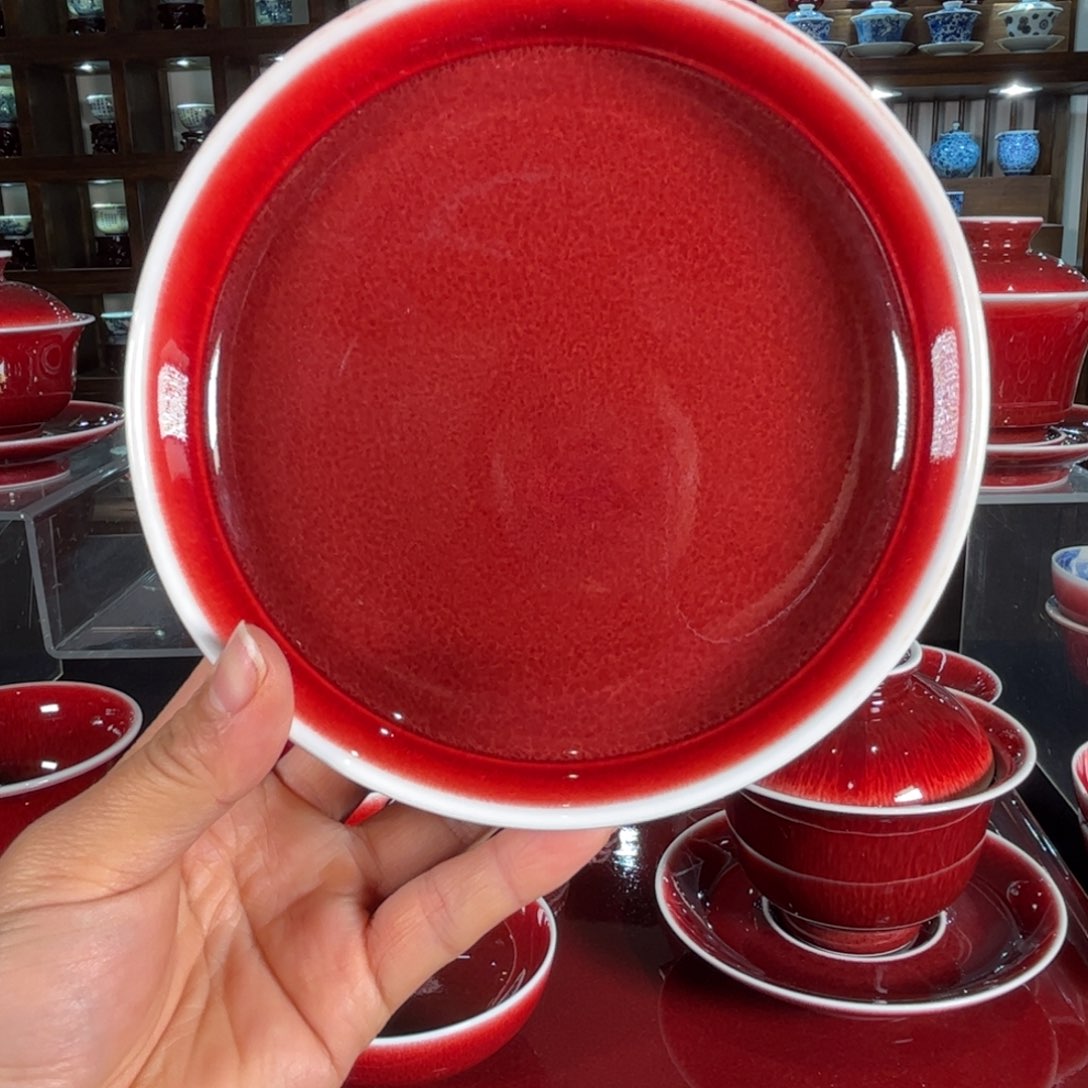 精品朗红壶承直径14