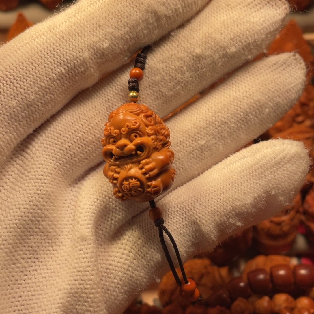 老***鱼橄榄核手串/手链转运狮子