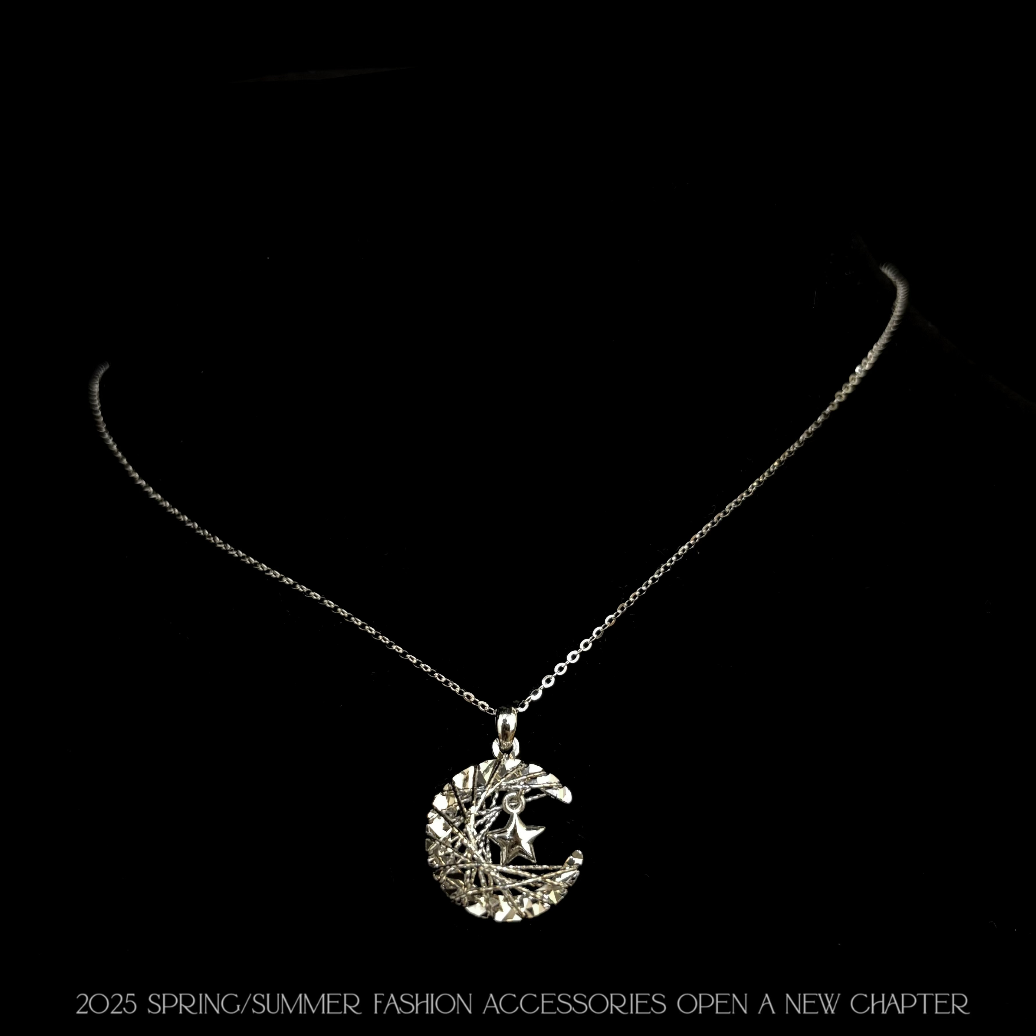 坠链均925银 镀K金 2025款C2091【月亮星河】BOBAOLI 项链