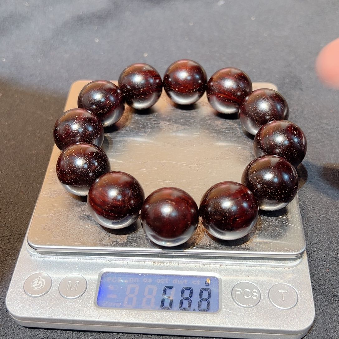 手串/手链小叶紫檀2.0龙鳞细满金星666