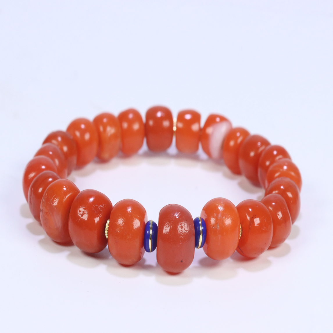 北城工美收藏/南红玛瑙苹果珠手串