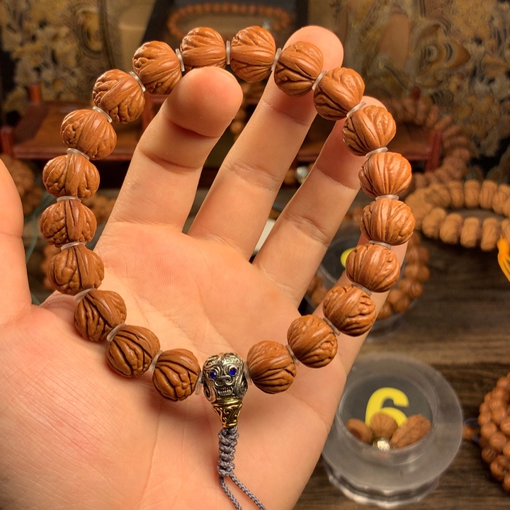 桃核手串老****点15火麒麟 龙纹桃核