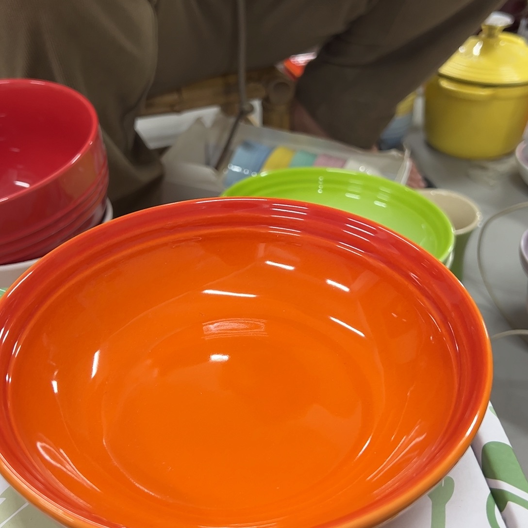 陶瓷火焰橙燕麦碗