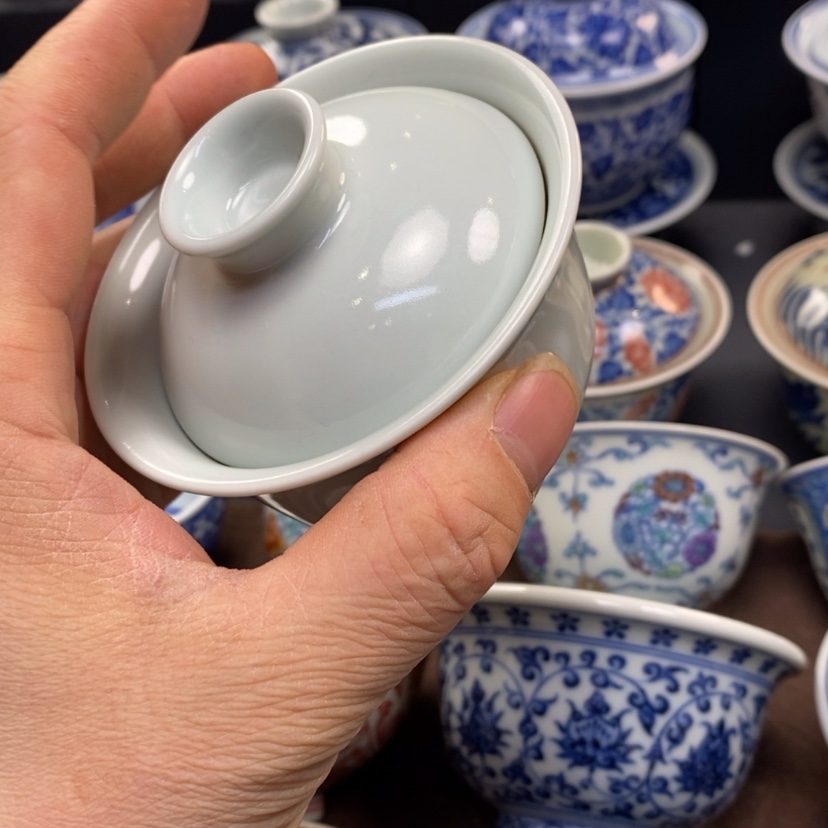 【闪购商品】晓**月景德镇柴窑元宝盖碗