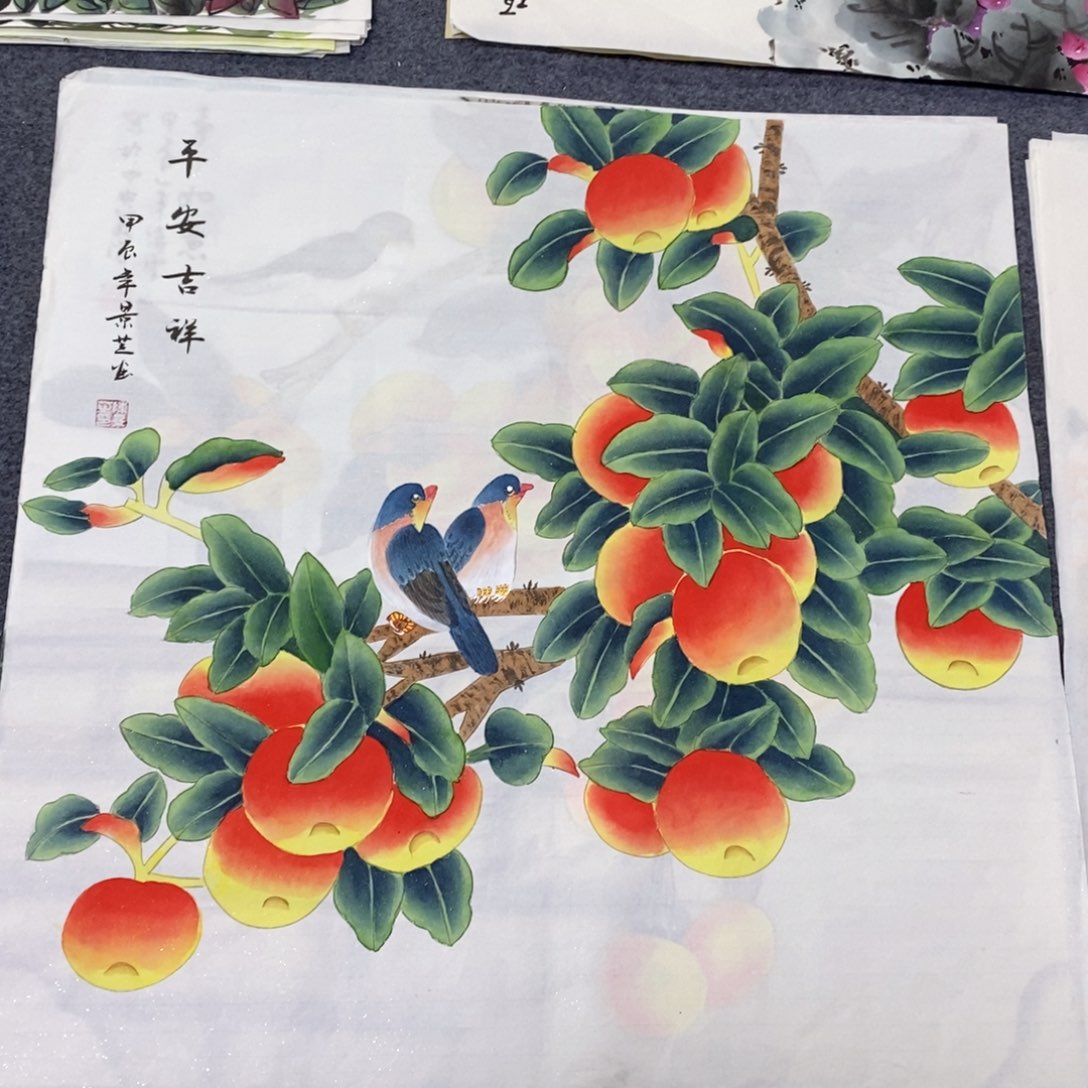 国画尺寸68✖️68工笔斗方手绘