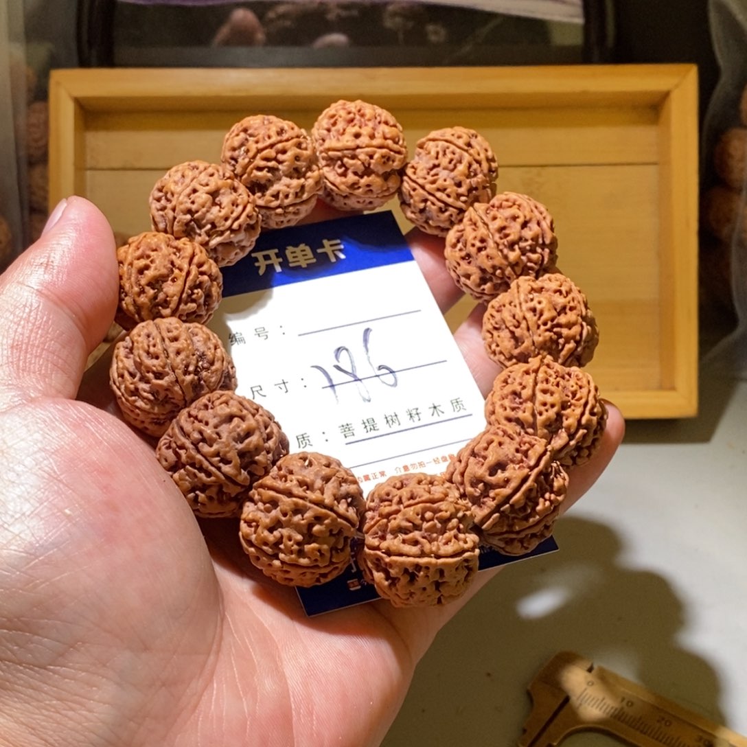 手串金刚菩提186号尺寸24六瓣原生态