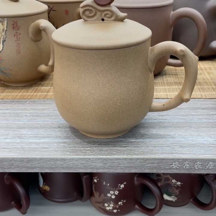 段泥茶壶花好月圆手工制作