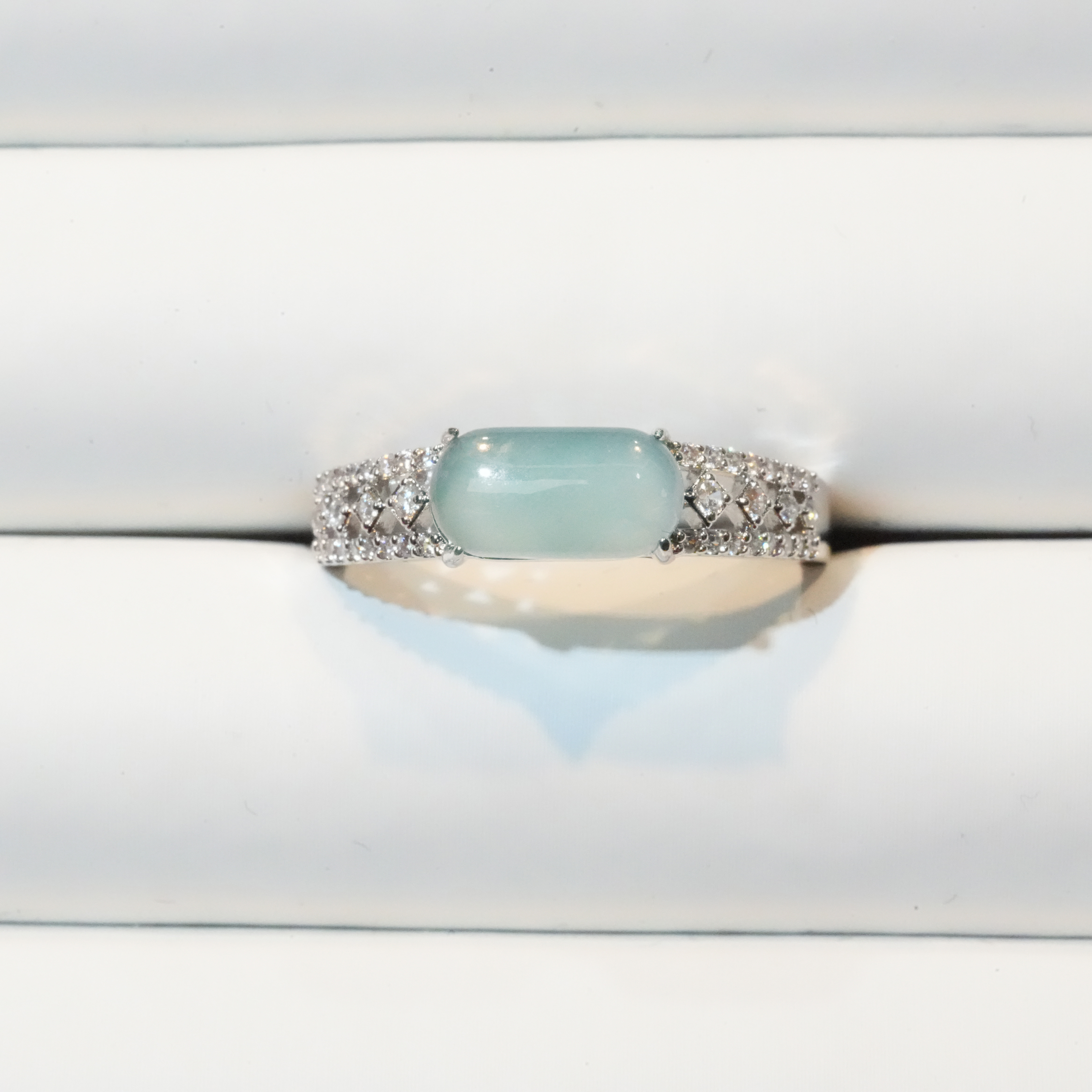 【小胖翡翠】天然翡翠马鞍开口戒A货蓝轻奢百搭翡翠饰品-多样性发1