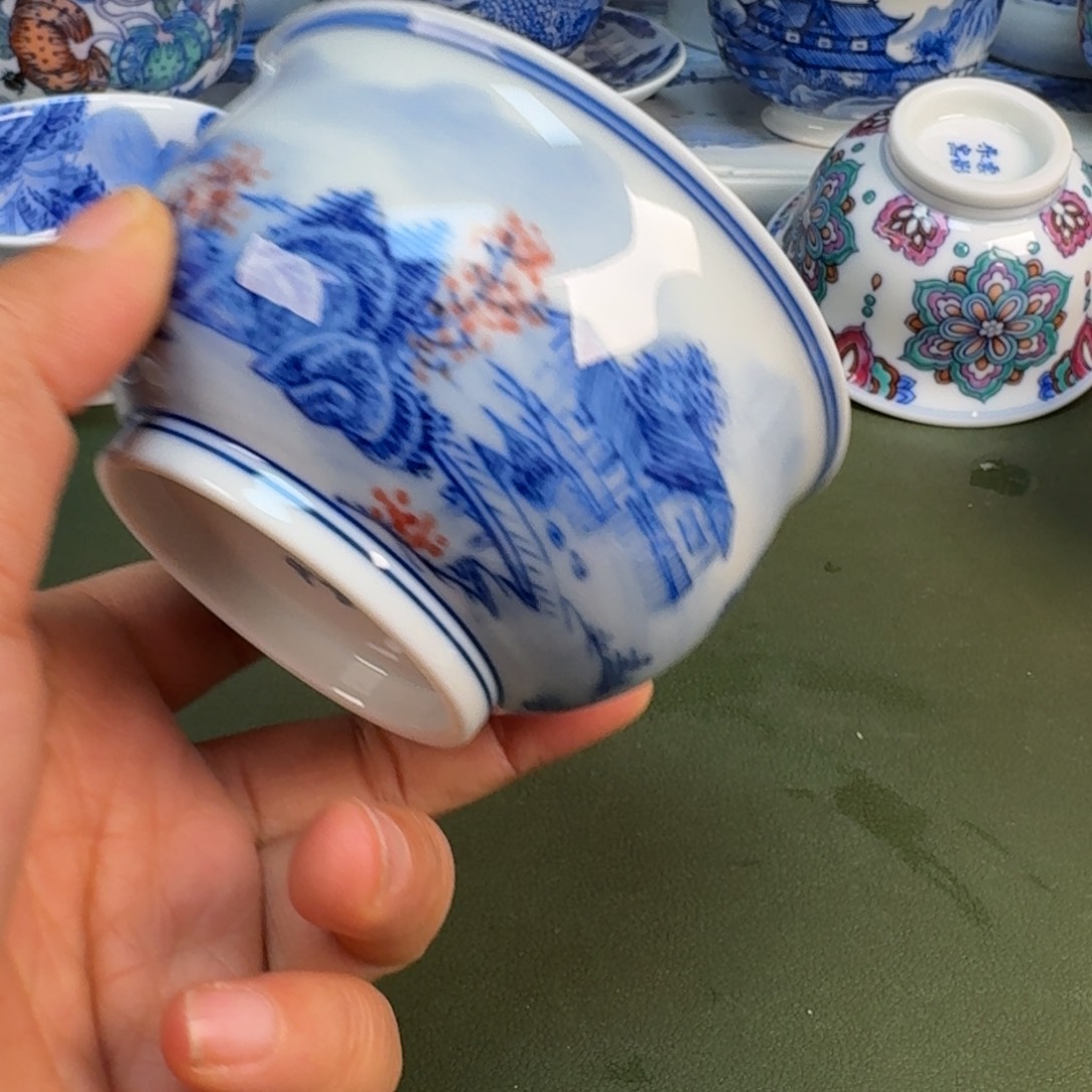 陶瓷景德镇纯手绘茶具圆圆209