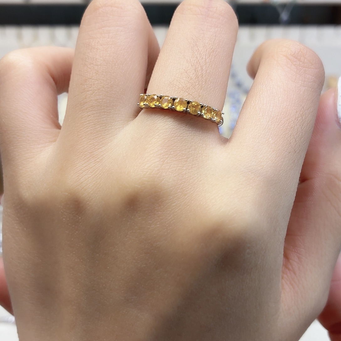 戒指银S925镶嵌蓝宝石