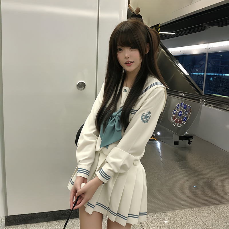 【信中鸟】甜嗑正品原创水手服学院风jk制服正版日系套装收腰显瘦女