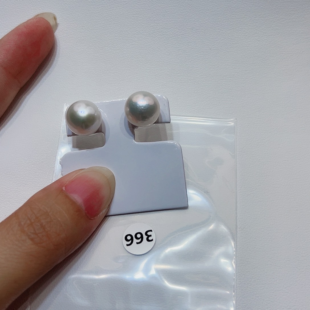 银S925镶嵌淡水珍珠耳饰