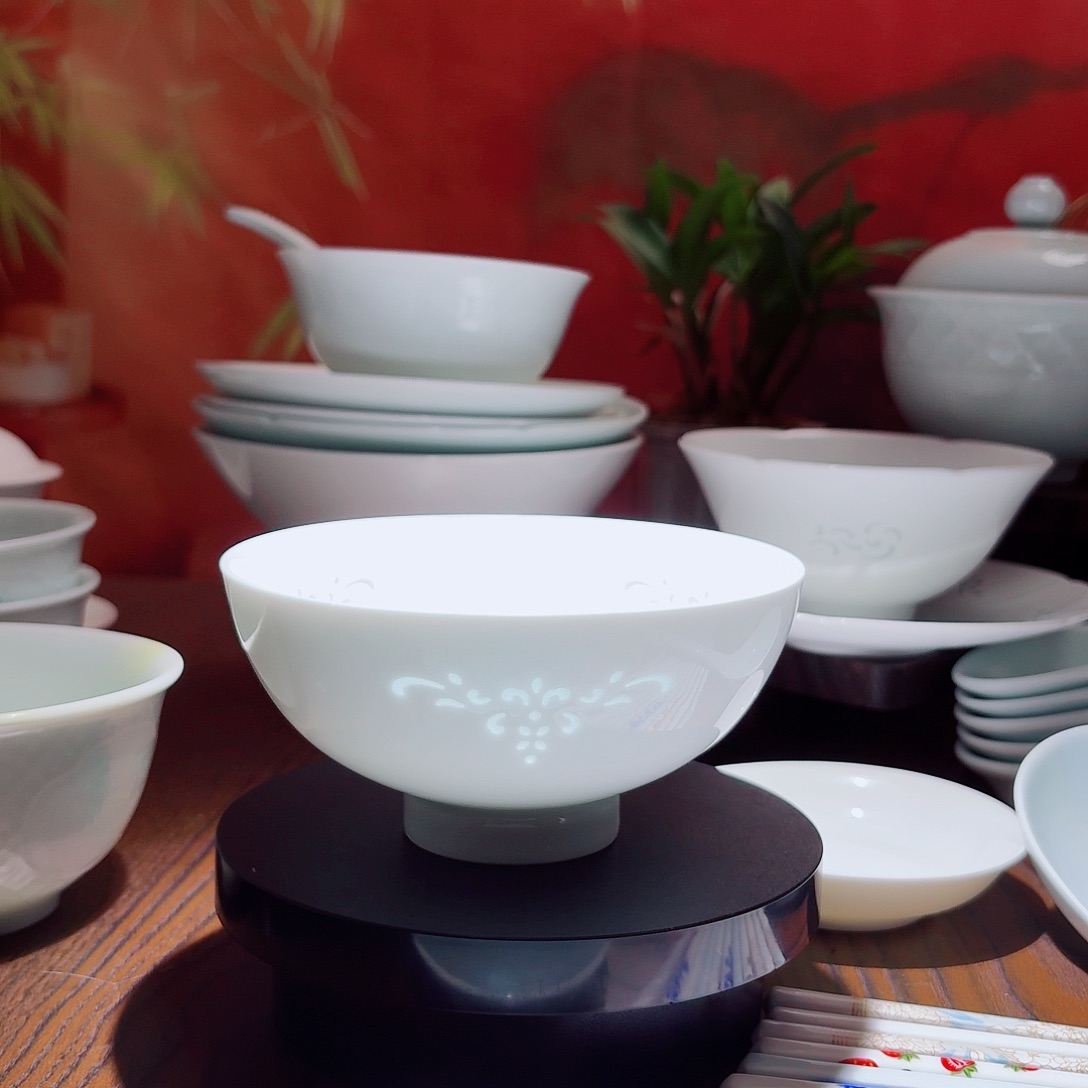 陶景德镇高温陶瓷玲珑釉下工艺