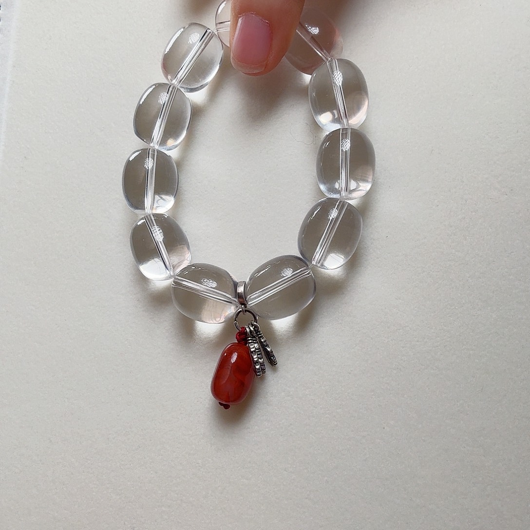 银S925镶嵌水晶手链大气上档次