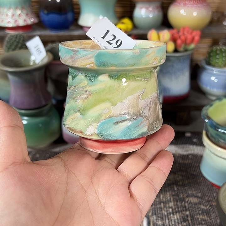 口7高7 手工花盆满30包邮