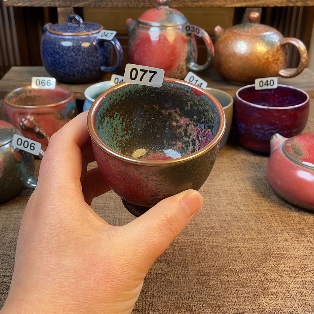 摆件钧瓷主人杯杯