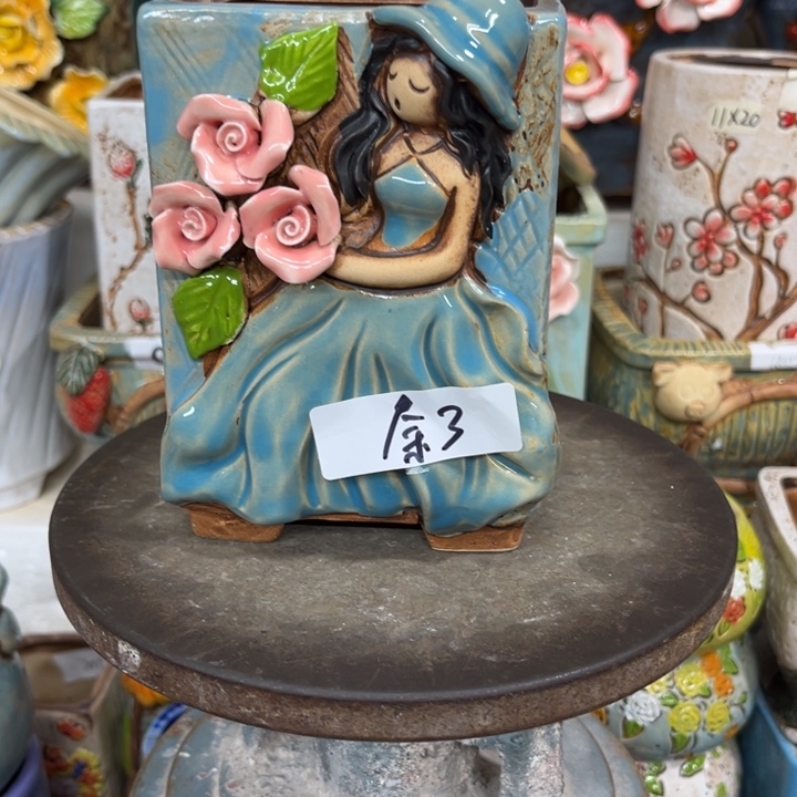 紫砂花盆粗陶材质多肉花盆