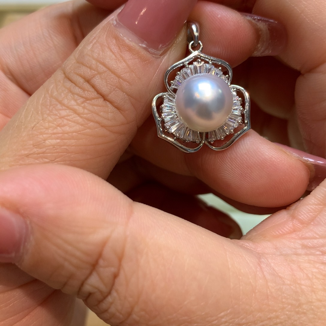 海水珍珠颈饰银S925镶嵌