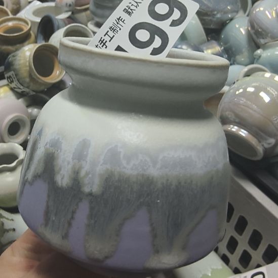 景德镇手工高温陶瓷：内口5高7.5(微瑕)