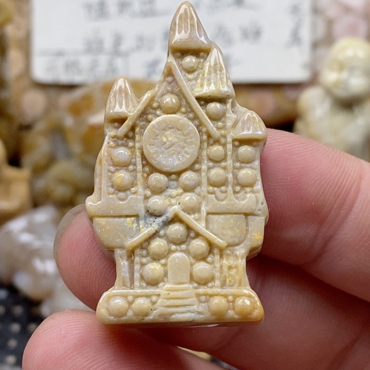 颈饰未镶嵌硅化珊瑚（珊瑚玉）有瑕 小