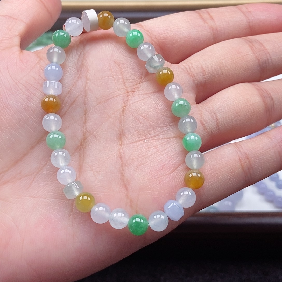 翡翠未镶嵌手串卡6