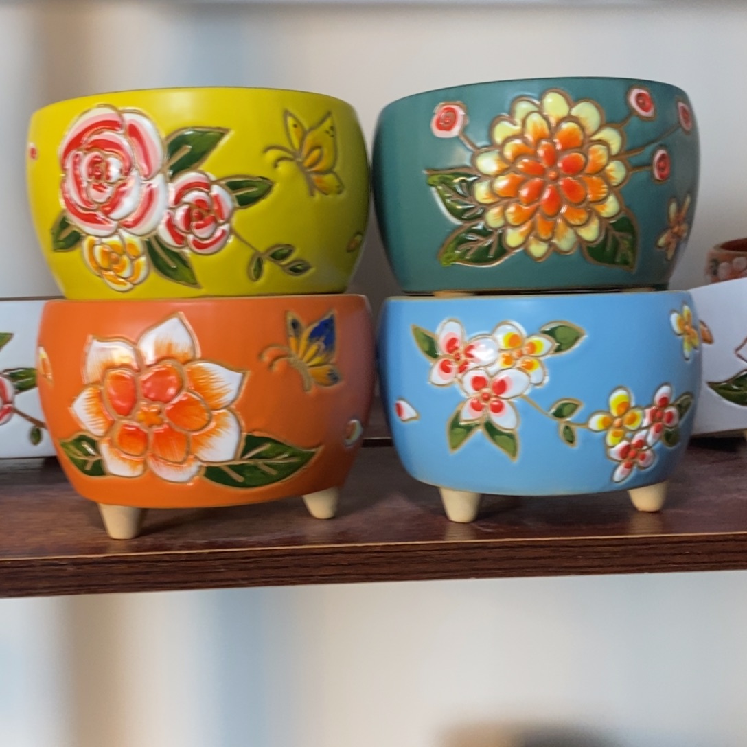 红陶韩式多肉植物花盆