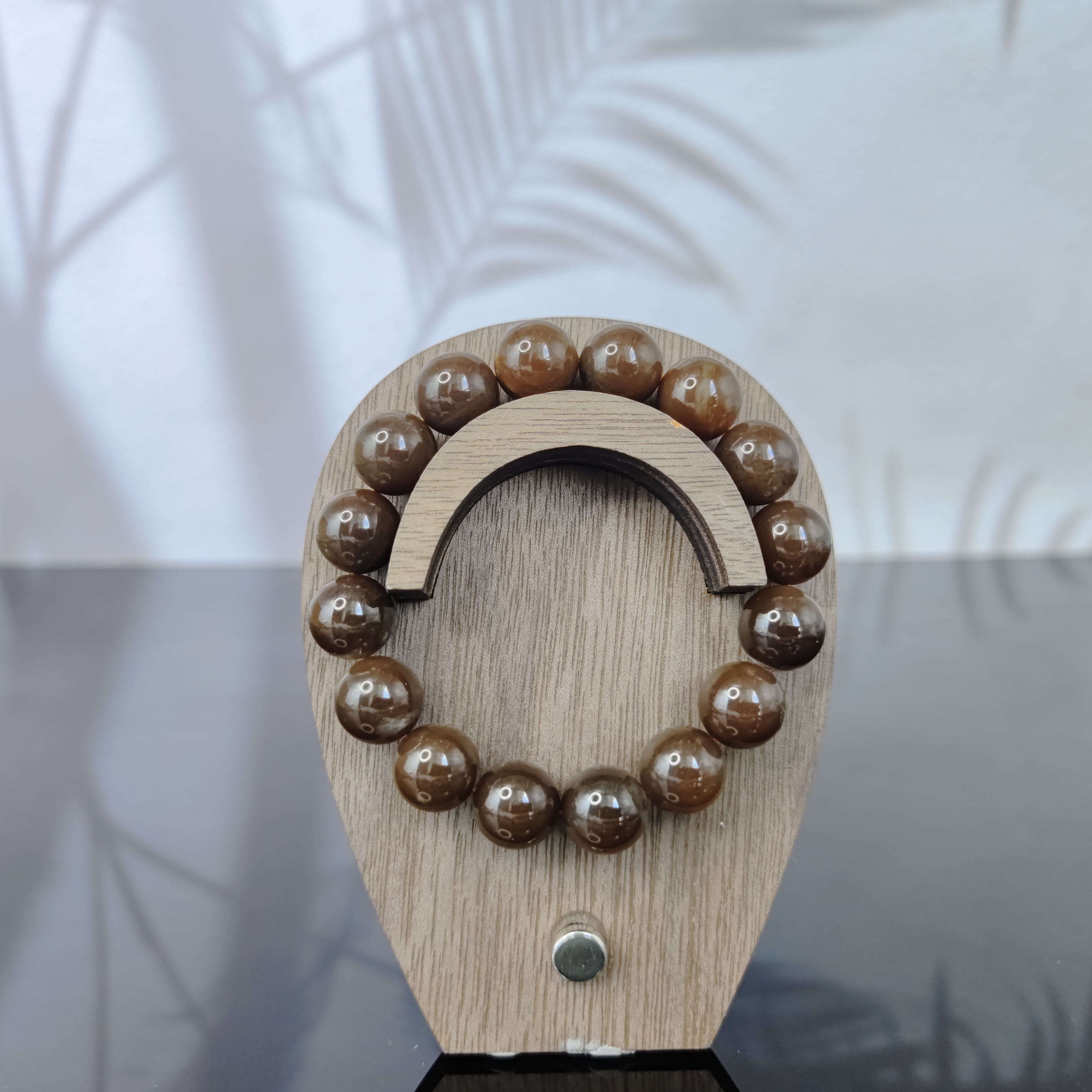 E和田玉圆珠手串（卡12）3892