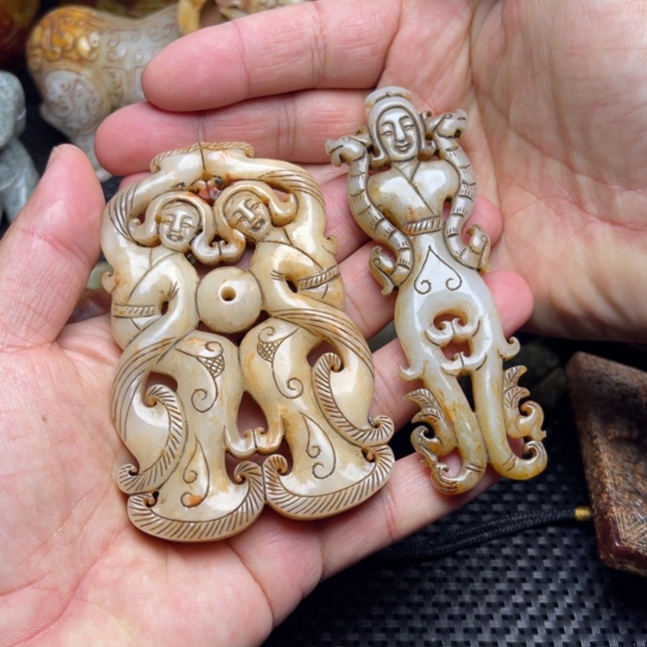 【闪购商品】和田玉挂件未镶嵌山**逢