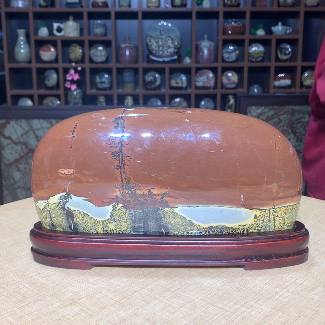 紫砂广西国画石，收藏观赏