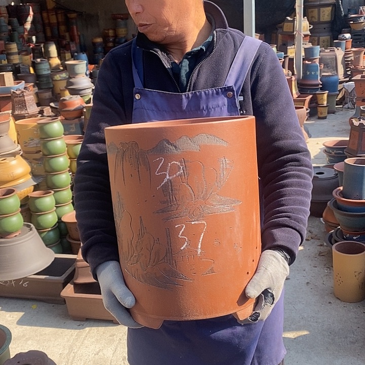 紫砂花盆紫砂花盆