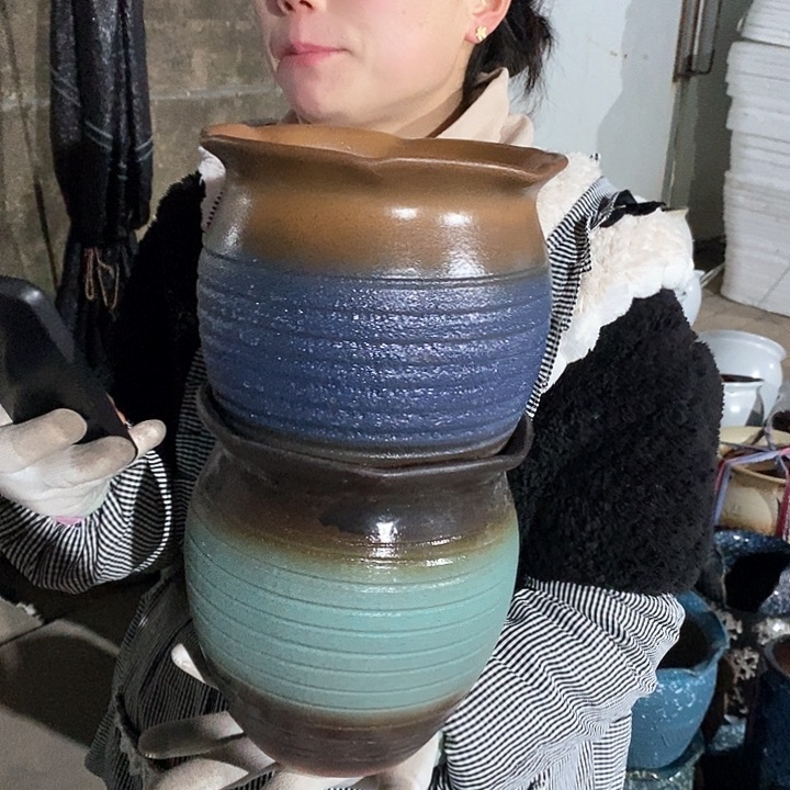 紫砂花盆正品口18高20