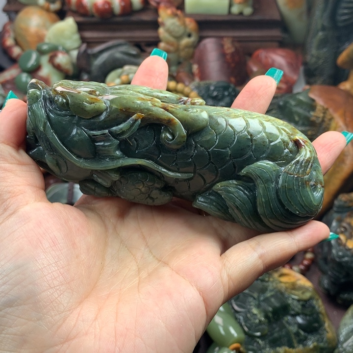 岫岩河磨玉（透闪石质玉）把件未镶嵌